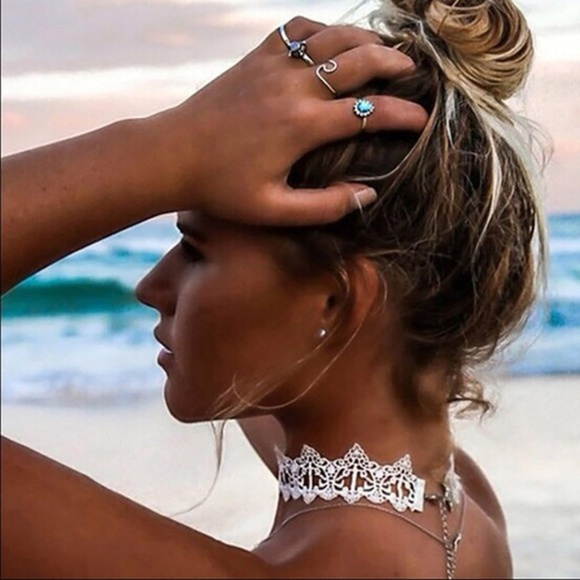 Jewelry - Black or White Lace Tattoo Choker